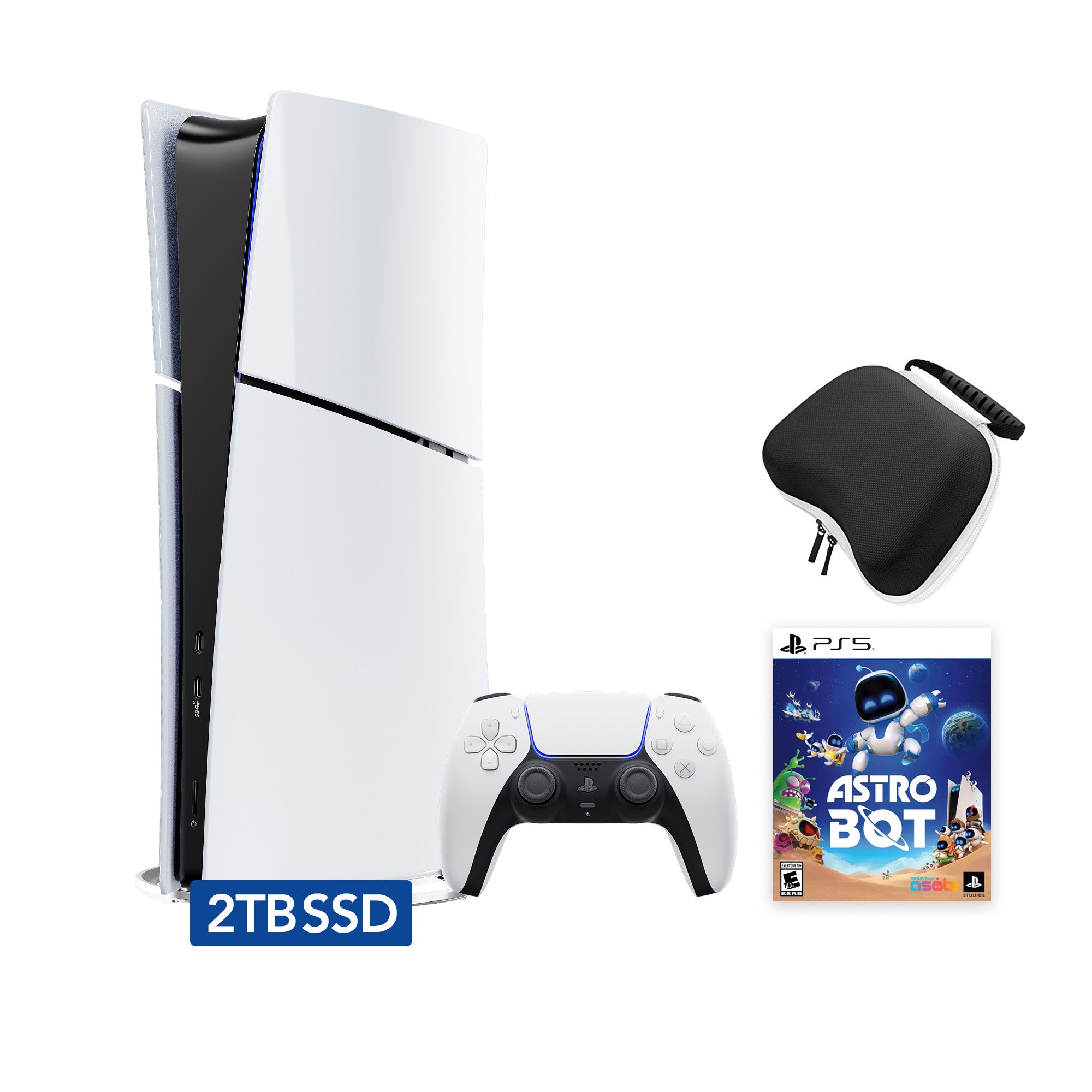 2025 New PlayStation 5 Slim Upgraded 2TB Digital Edition ASTRO BOT Bundle and Mytrix Controller Case - White, Slim PS5 2TB PCIe SSD Gaming Console 2025 New PlayStation 5 Slim Upgraded 2TB Digital Edition ASTRO BOT Bundle and Mytrix Controller Case - White, Slim PS5 2TB PCIe SSD Gaming Console